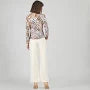 25P2 Cheetah Drape Neck Top CSW