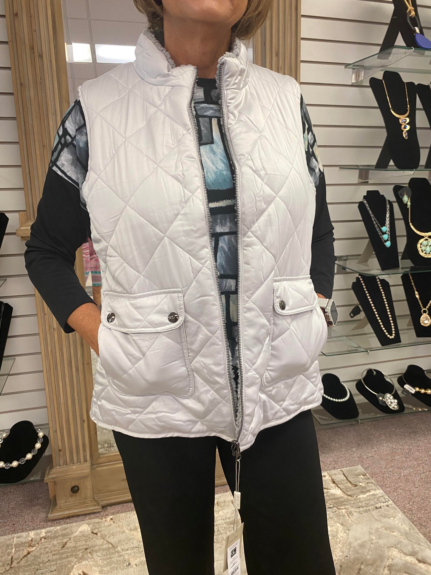 2737 Grey Reversible Vest GCI