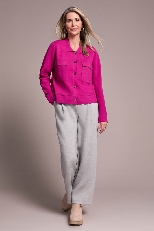 8030 Cardigan - Pink Flambe HTI