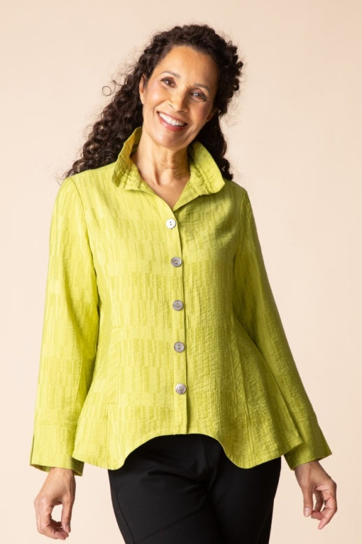 30719 Ruched Collar Shirt HAB