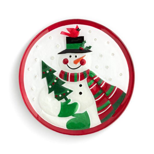 0389 Snowman Plate DEMDACO