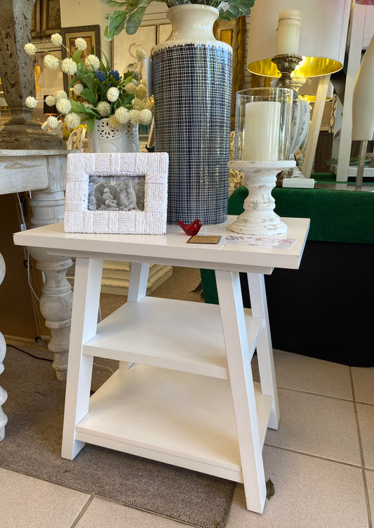 White Shelf End Table LFI